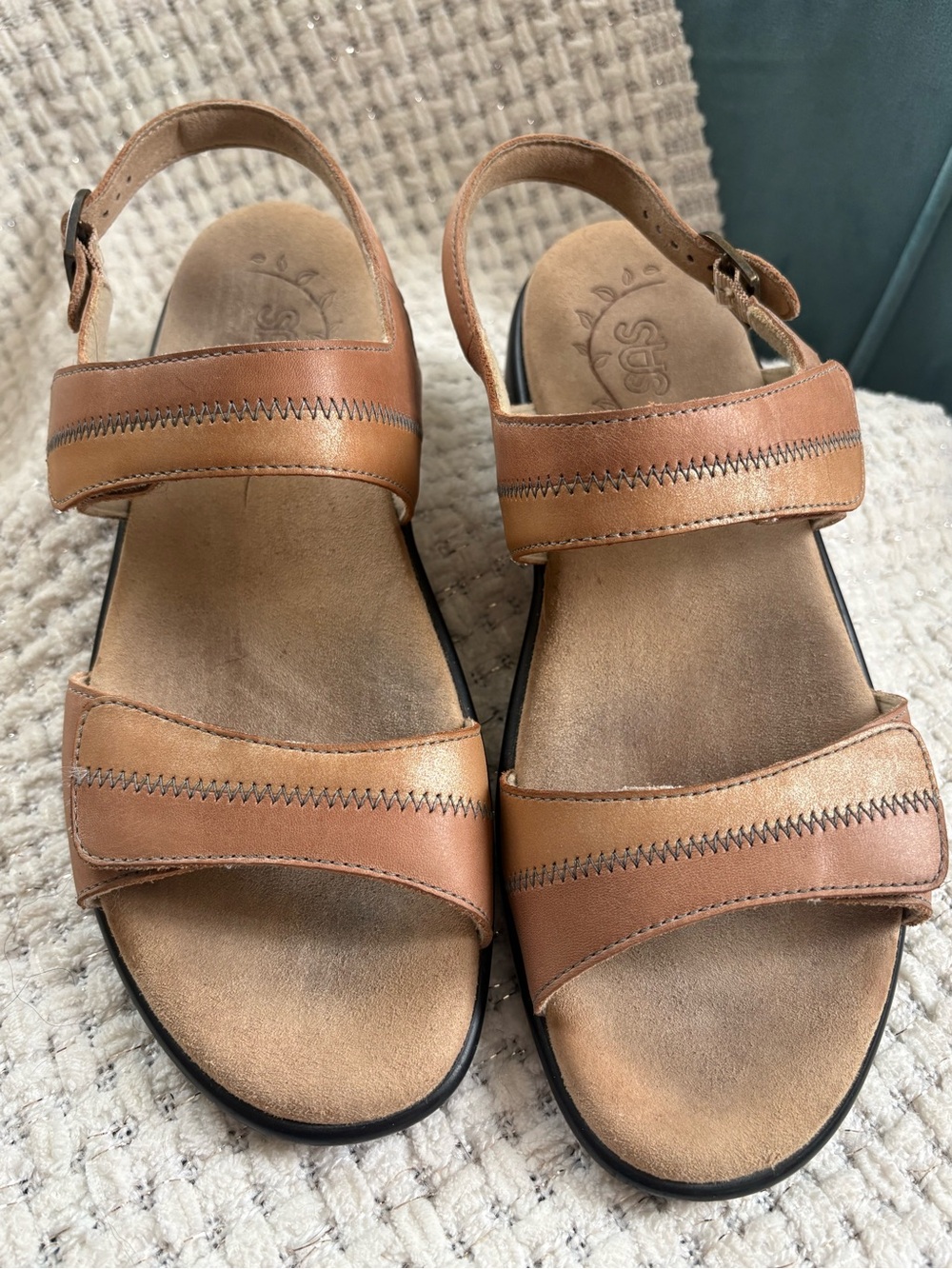 SAS Nudu comfort sandals in tan leather size 9.5